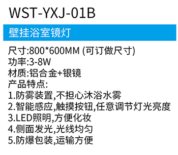 智能感应镜灯